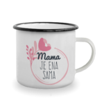 Emajlirana_skodelica_mama_je_ena_sama Emajlirana skodelica z napisom "mama je ena sama" in ilustracijo tulipana